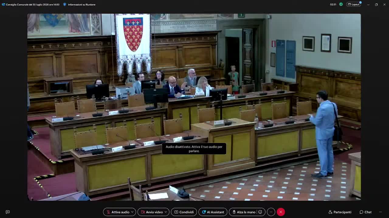Consiglio Comunale del 30/07/2026 ore 14:00