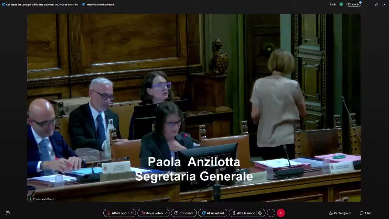 Consiglio Comunale del 17/09/2026 ore 14:00