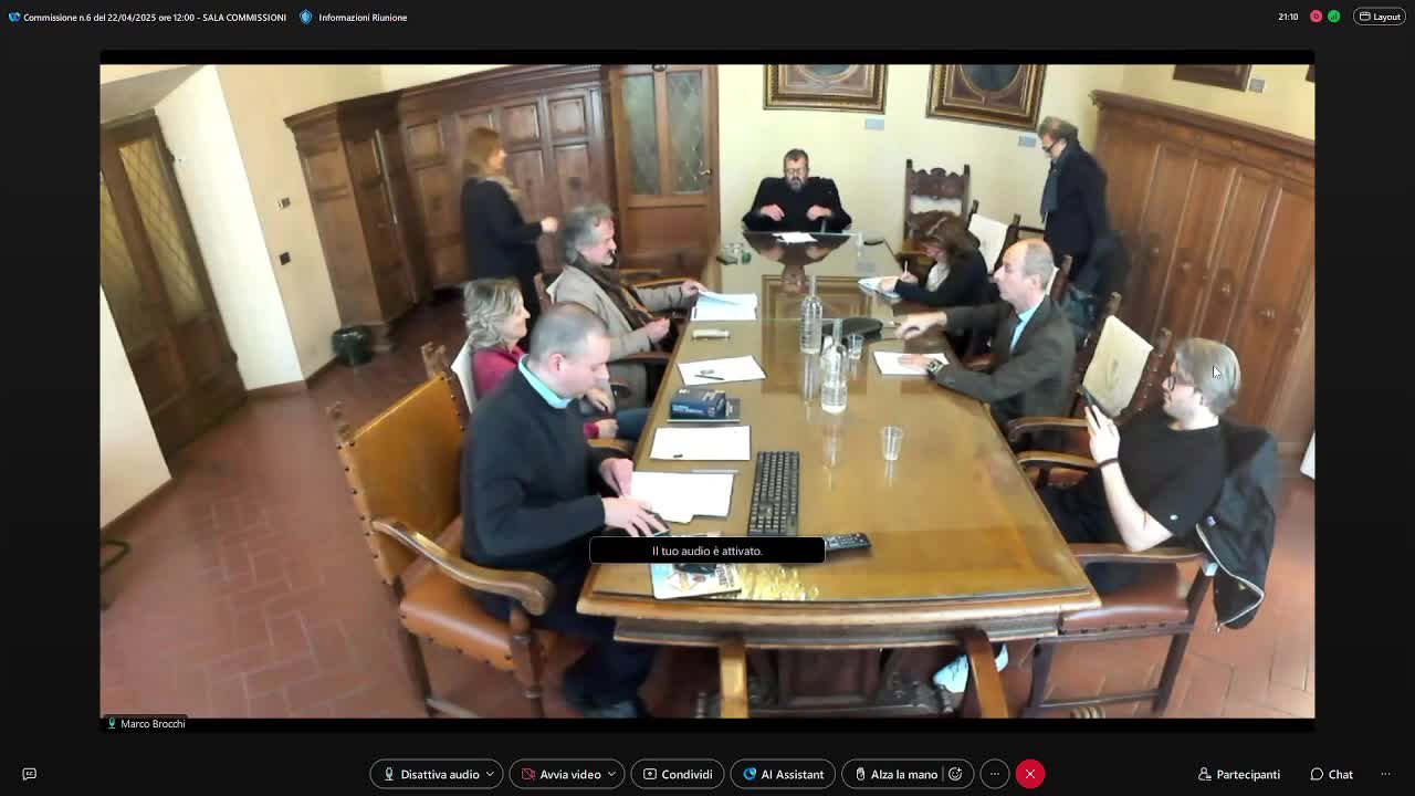 Commissione consiliare n. 6 del 22/04/2025 ore 12:00