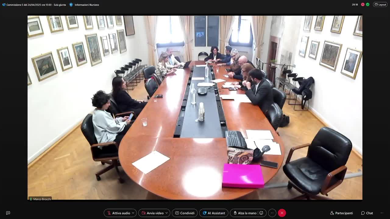 Commissione consiliare n. 5 del 24/04/2025 ore 15:00