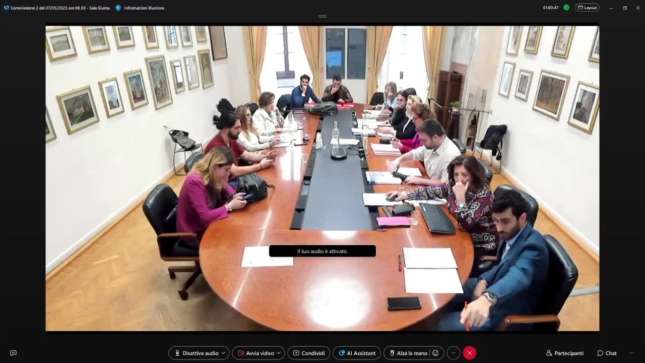 Commissione consiliare n. 2 del 07/05/2025 ore 08:00