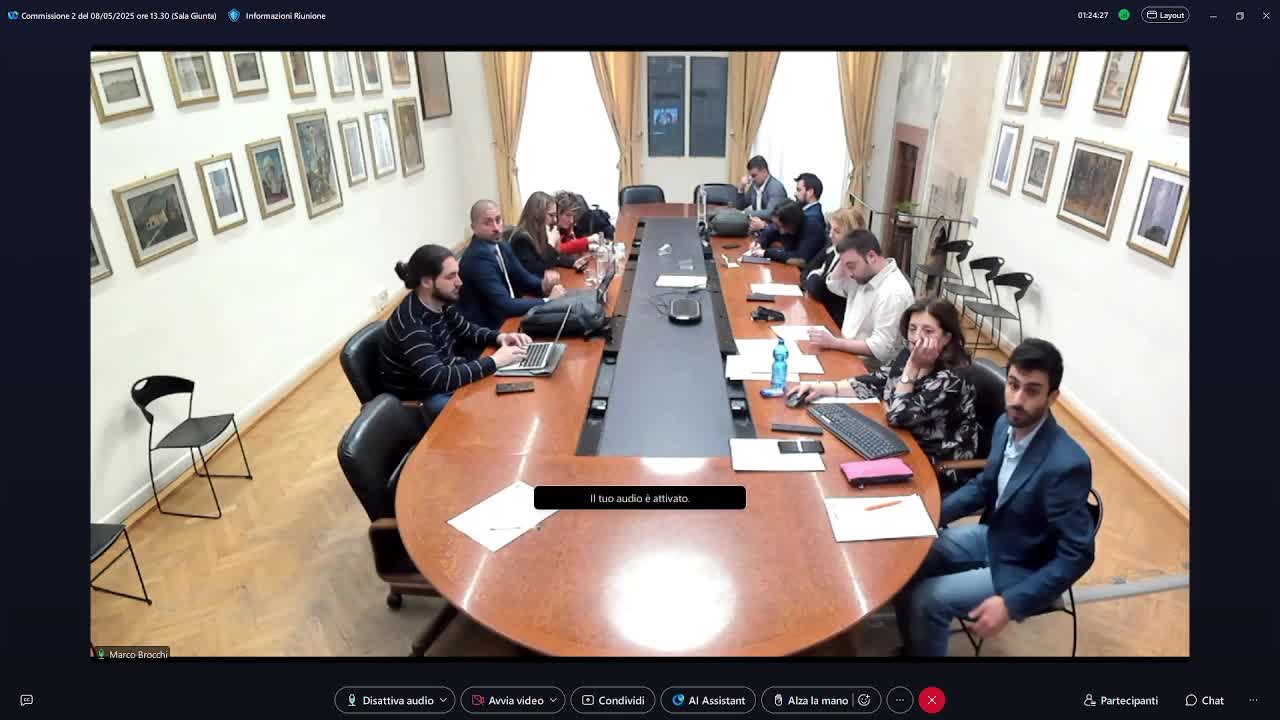 Commissione consiliare n. 2 del 08/05/2025 ore 13:30