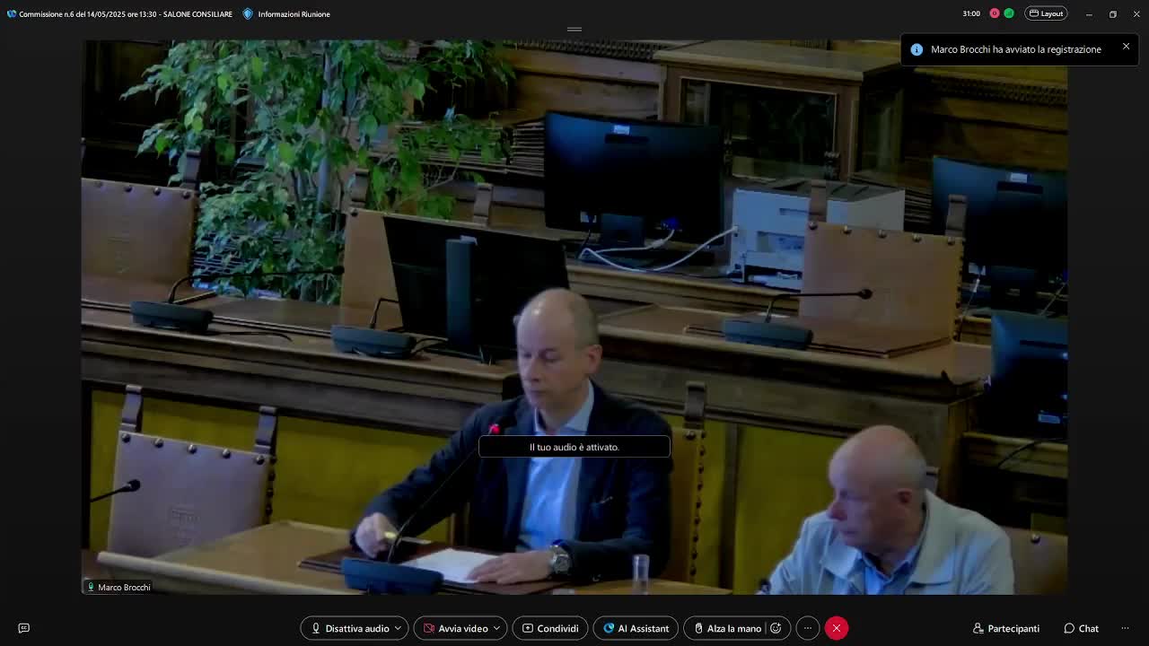 Commissione consiliare n. 6 del 14/05/2025 ore 13:30