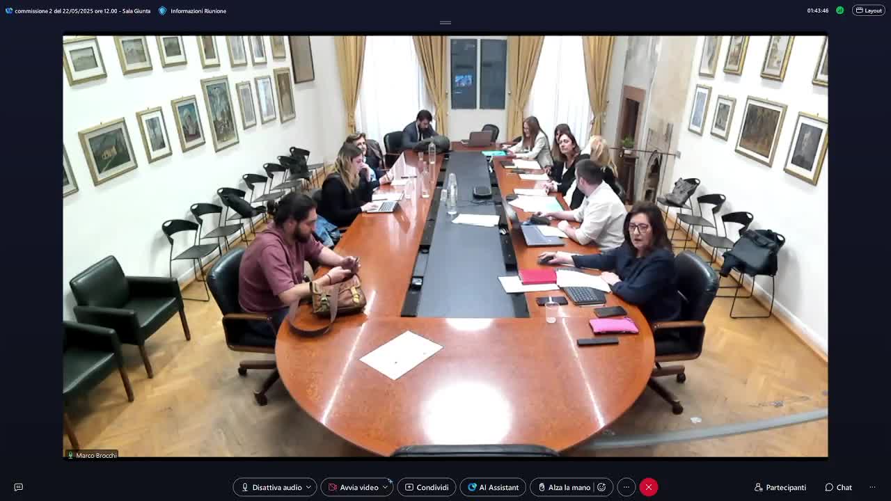 Commissione consiliare n. 2 del 22/05/2025 ore 12:00