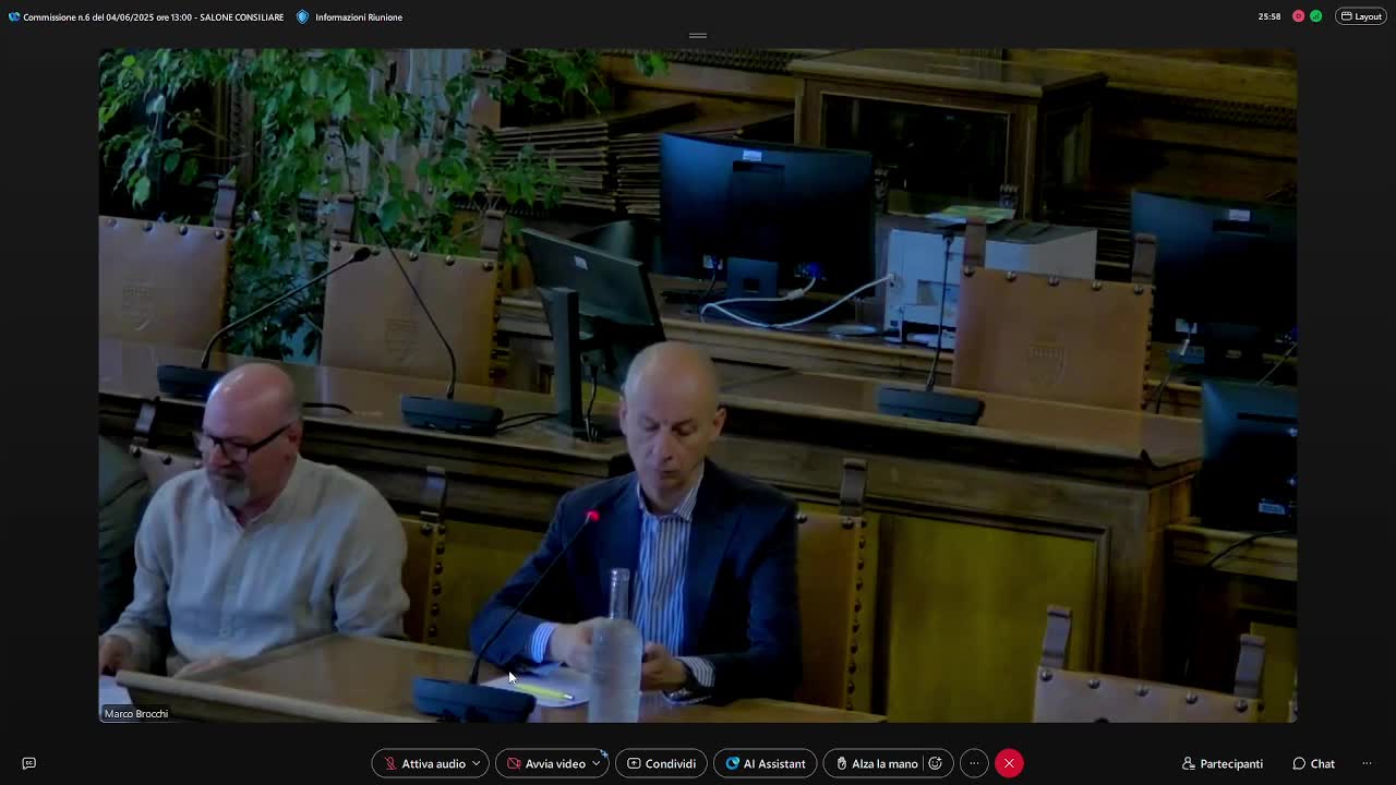 Commissione consiliare n. 6 del 04/06/2025 ore 13:00