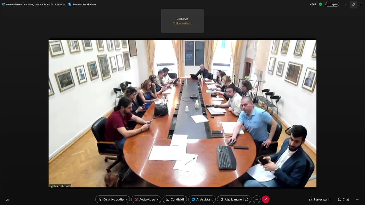 Commissione consiliare n. 2 del 11/06/2025 ore 08:00