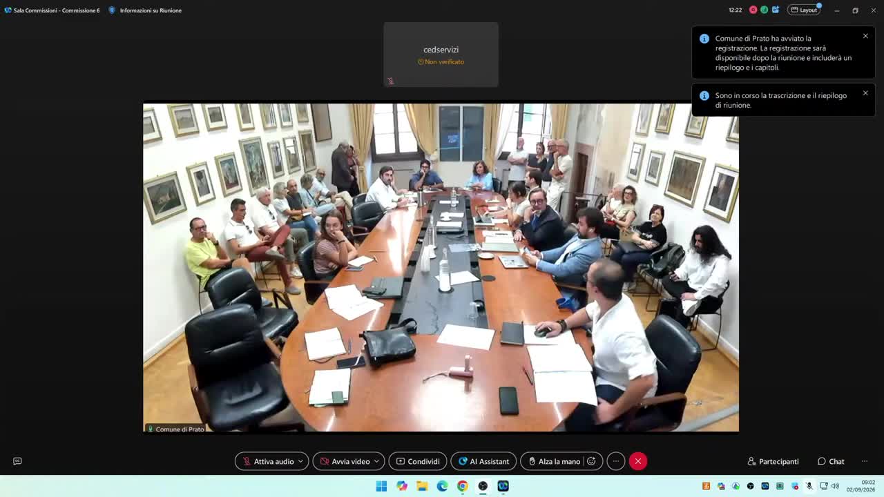 Commissione consiliare n. 6 del 02/09/2026 ore 08:45