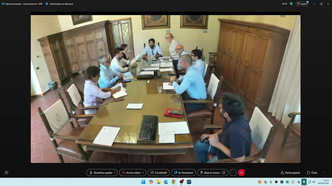 Commissione consiliare n. 2 del 09/09/2026 ore 16:30