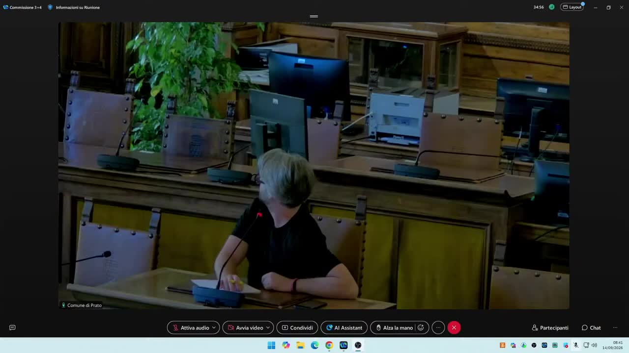 Commissione consiliare n. 3 + 4 congiunte del 14/09/2026 ore 08:30